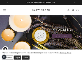 Slow North homepage screenshot