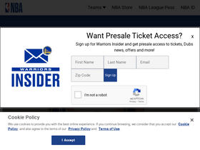 'warriors.com' screenshot