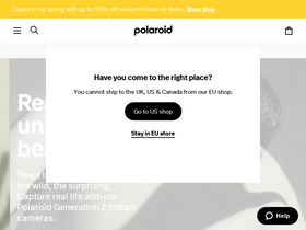 'polaroid.com' screenshot