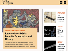 'swordencyclopedia.com' screenshot