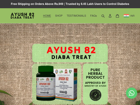 ayush82diabatreat.com homepage screenshot