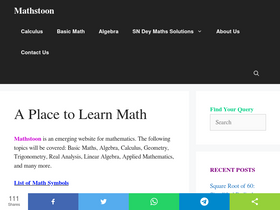 'mathstoon.com' screenshot