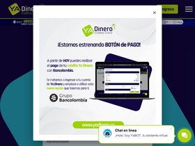 'yadinero.co' screenshot