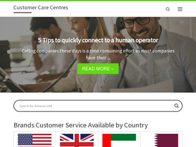 'customercarecentres.com' screenshot