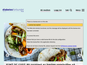 'diabetes.no' screenshot