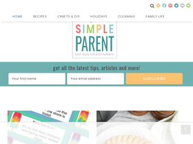 'thesimpleparent.com' screenshot
