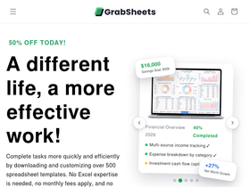 grabsheets.com homepage screenshot
