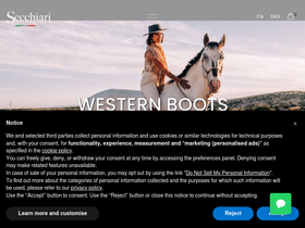 secchiariboots.com homepage screenshot