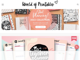 'worldofprintables.com' screenshot