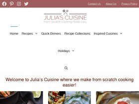 'juliascuisine.com' screenshot