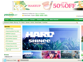 'yesasia.com' screenshot