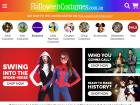 'halloweencostumes.com.au' screenshot