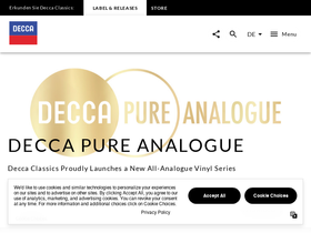 'deccaclassics.com' screenshot