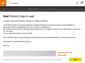 'agrianna.hu' screenshot