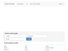 'coduripostale.ro' screenshot