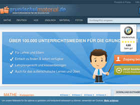 'grundschulmaterial.de' screenshot