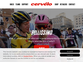 'cervelo.com' screenshot