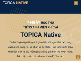 'topicanative.edu.vn' screenshot