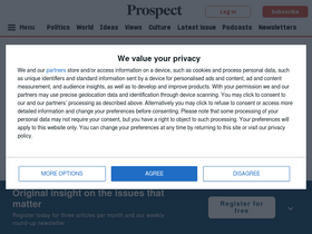 'prospectmagazine.co.uk' screenshot