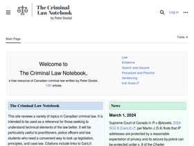 'criminalnotebook.ca' screenshot