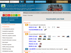 'vasutmodell.com' screenshot