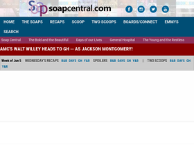 'soapcentral.com' screenshot