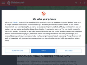 'diabetes.co.uk' screenshot