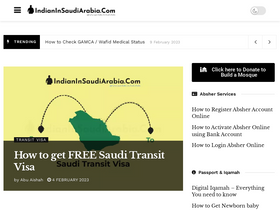'indianinsaudiarabia.com' screenshot