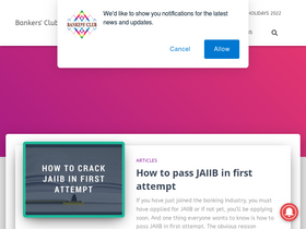 'bankersclub.in' screenshot