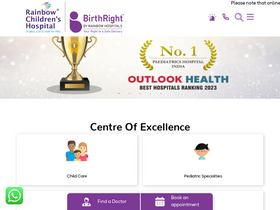 'rainbowhospitals.in' screenshot