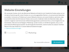 'psychologie-studieren.de' screenshot