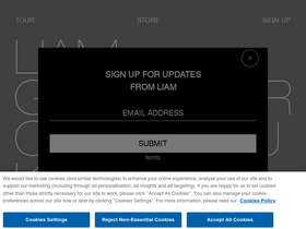 'liamgallagher.com' screenshot