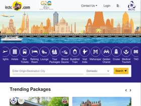 'irctctourism.com' screenshot