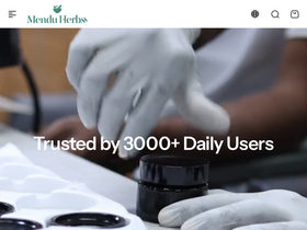 Mendu Herbs homepage screenshot