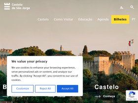 'castelodesaojorge.pt' screenshot
