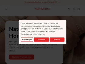 Hormonella homepage screenshot