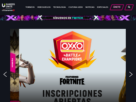 'gamersunite.mx' screenshot