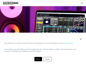 'stevenslatedrums.com' screenshot
