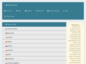 'tisocks.net' screenshot