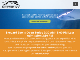 'brevardzoo.org' screenshot