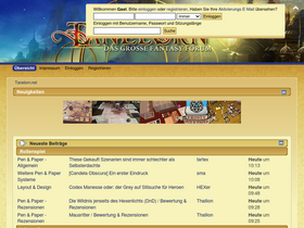 'tanelorn.net' screenshot