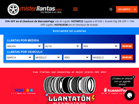 'misterllantas.com' screenshot