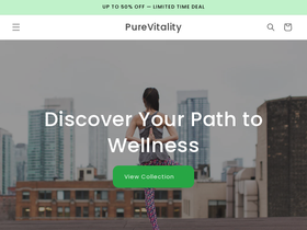 pureevitality.com homepage screenshot