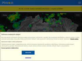 'imeteo.sk' screenshot