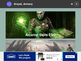 'arzyelarmory.com' screenshot
