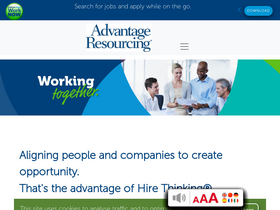 'advantageresourcing.com' screenshot