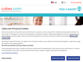 'cakes.com' screenshot