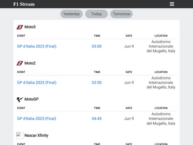 'f1streamlinks.com' screenshot