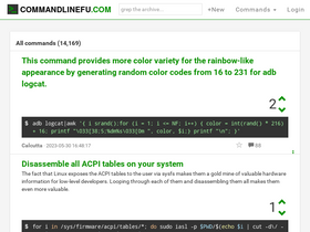 'commandlinefu.com' screenshot