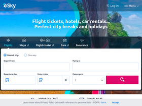 'eskytravel.co.za' screenshot